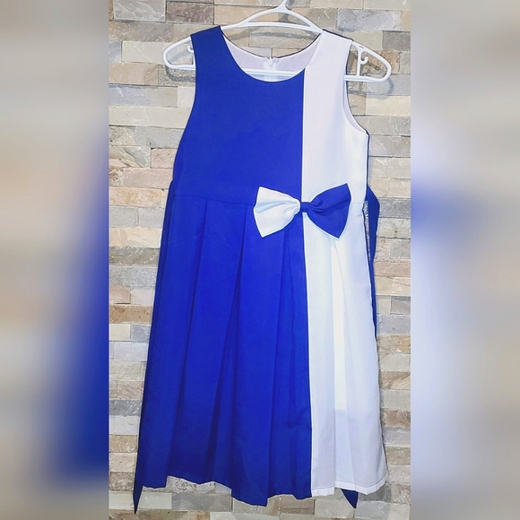 ⏰️3/$10 12Y Sunny Fashion Blue and white Dress Bow tie - Picture 2 of 8